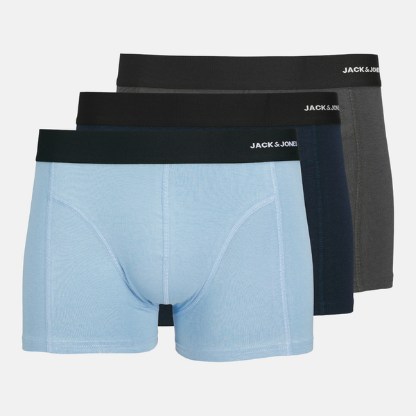 JACPHILIP Bambus-Unterhosen 3er-Pack in hellblau/navy/dunkelgrau