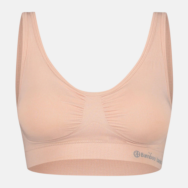 Fleur bamboo padded non-wired bra - rose nude