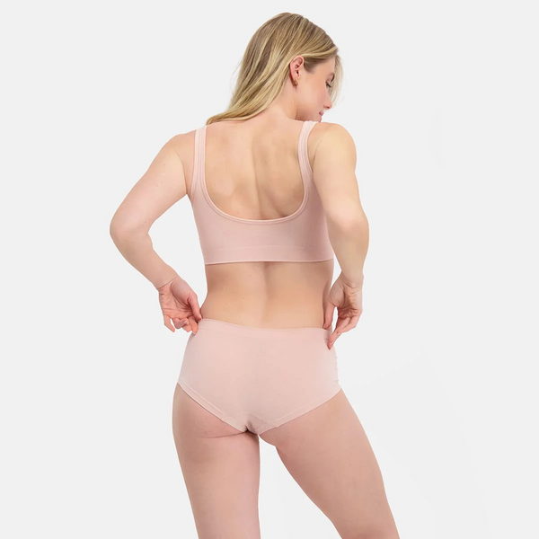 Sophie Bambus-Hüfthose mit schmalem Gummibund - rose nude 2er Pack