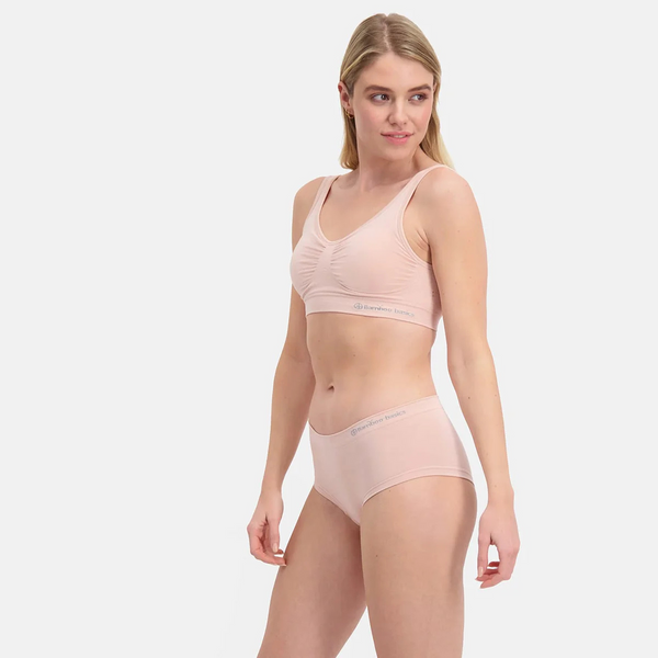 Sophie Bambus-Hüfthose mit schmalem Gummibund - rose nude 2er Pack