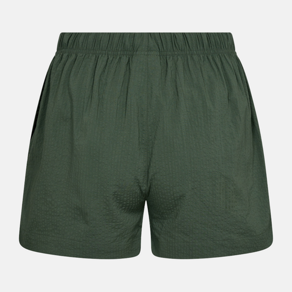 Grüne Bambusshorts in Seersucker-Qualität