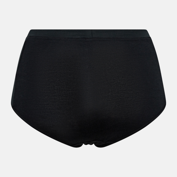 Schwarzer Bamboo-Maxislip mit femininen Details