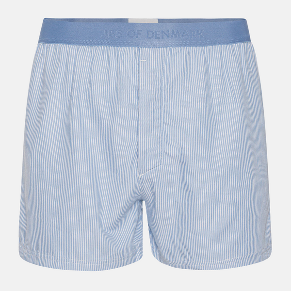 2 Paar hellblau gestreifte Boxershorts aus Bambus