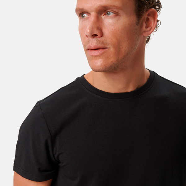 3er-Pack schwarzes Bambus-T-Shirt