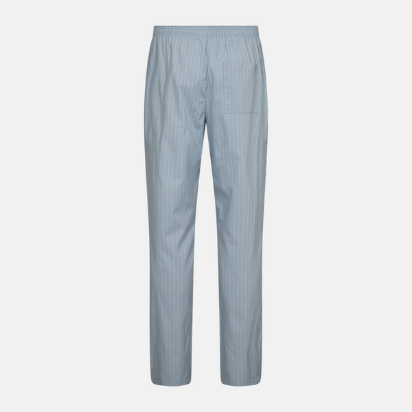 Hellblaue Bambus-Pyjamahose aus Popeline