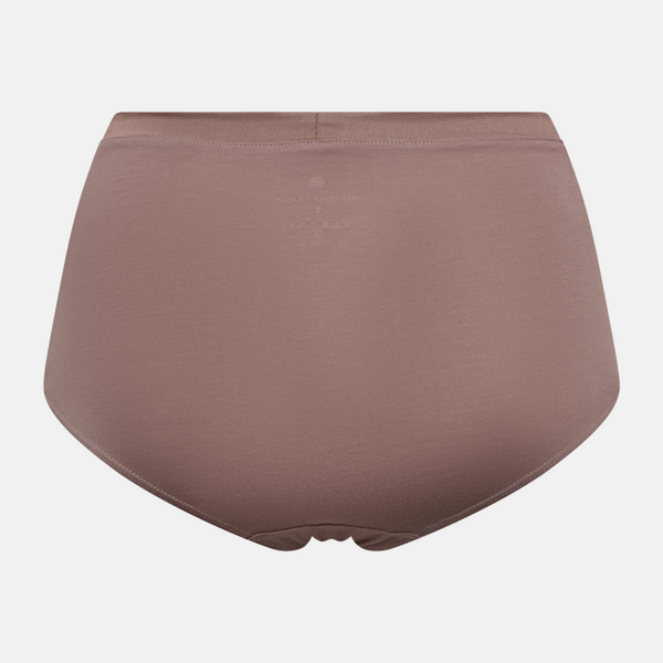 Taupefarbener Bambus-Maxi-Slip mit femininen Details