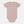 Kurzärmeliger rosa Bambus-Bodysuit