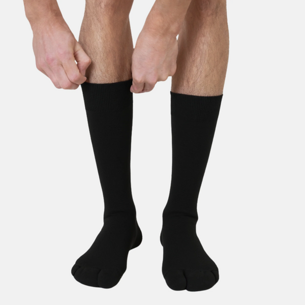 7 Paar Socken aus Bambus in Schwarz