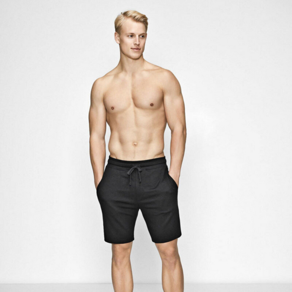 Schwarze Sweatshorts aus Bambus