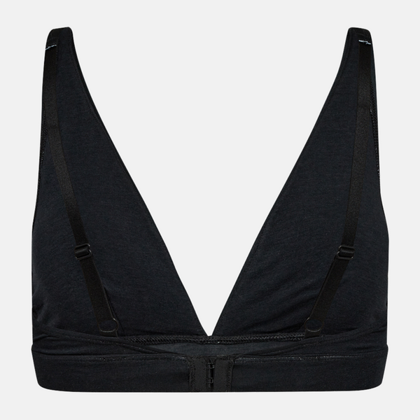 Schwarzer Triangel-BH aus Bambus mit femininen Details