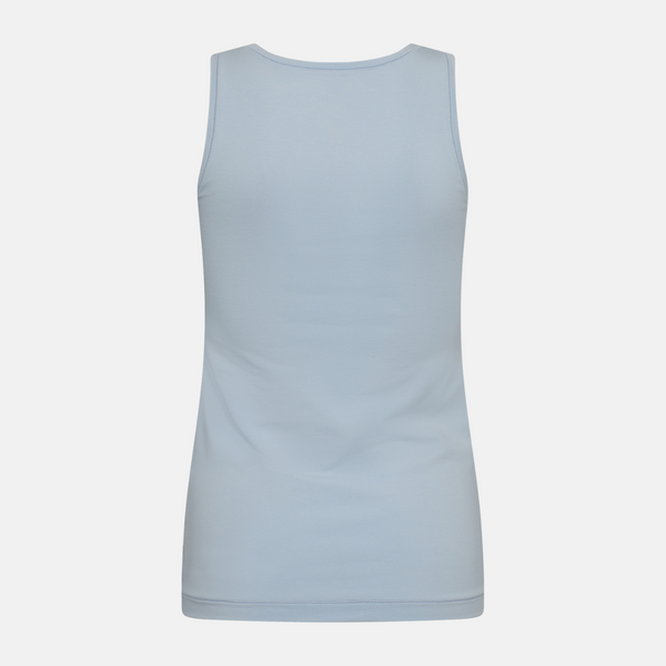 Hellblaues Bambus-Tanktop mit breitem Träger
