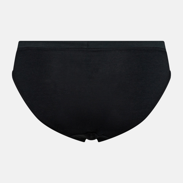Schwarzer Bamboo tai Slip mit femininen Details