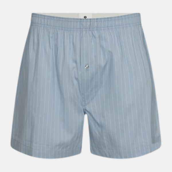2er-Pack hellblaue Popeline-Bambus-Boxershorts