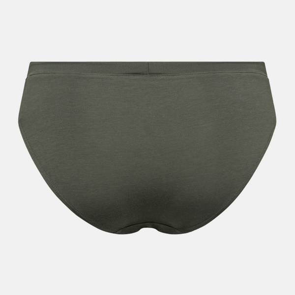 Grünes Bambus-Tai-Höschen mit femininen Details
