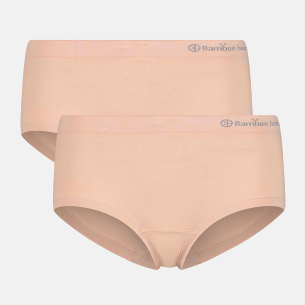 Sophie Bambus-Hüfthose mit schmalem Gummibund - rose nude 2er Pack