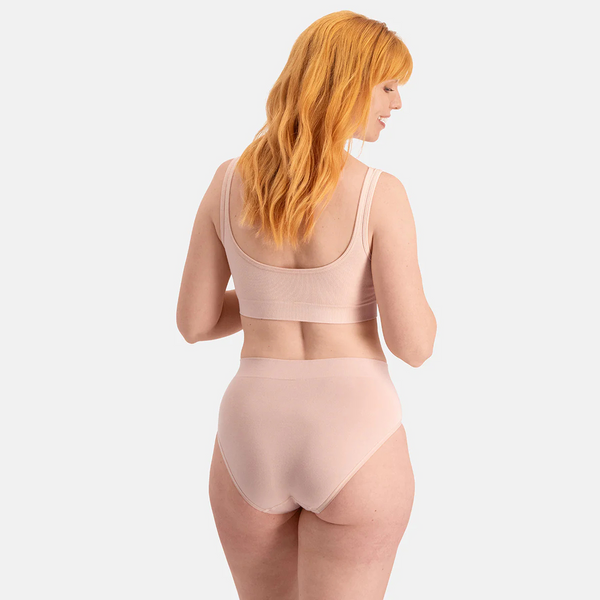 Belle Bambus-Maxislip mit schmalem Gummibund - rose nude 3er-Pack