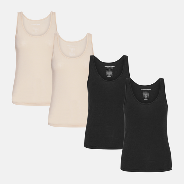 4er Pack Bambusaufsätze schwarz/creme