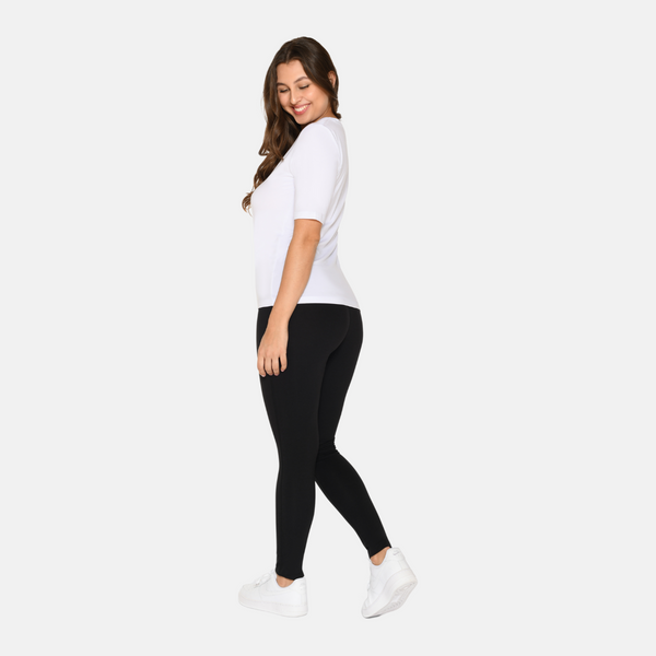 2er-Pack Bambus-T-Shirt in schmaler Passform - Schwarz & Weiß