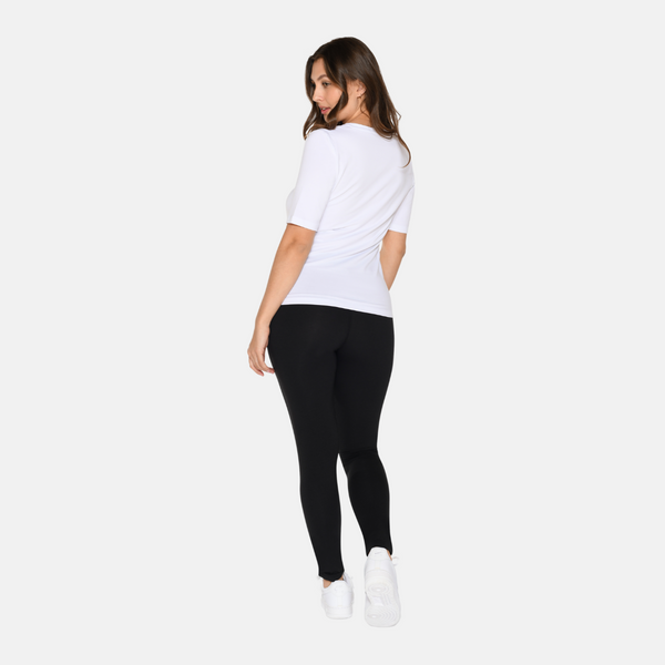 2er-Pack Bambus-T-Shirt in schmaler Passform - Weiß