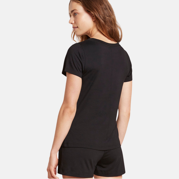 Schwarzes Bambus-Lounge-T-Shirt