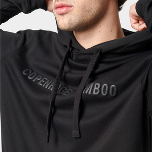 Sort bambus hoodie joggingsæt med logo fra Copenhagen Bamboo
