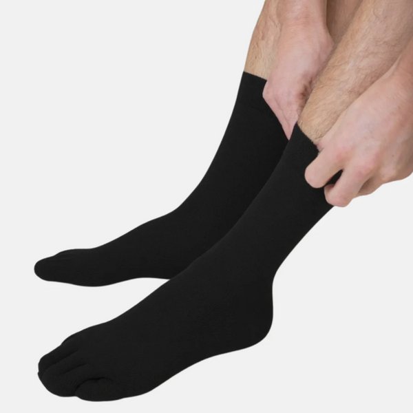 7 Paar Socken aus Bambus in Schwarz