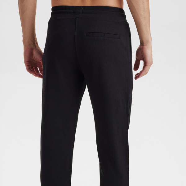 Schwarze Bambus-Sweatpants mit Abzeichen