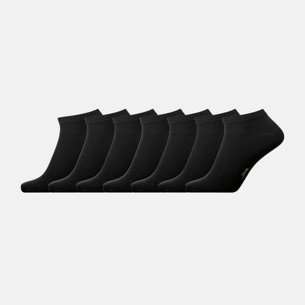 7er Pack schwarze Bambus-Socken