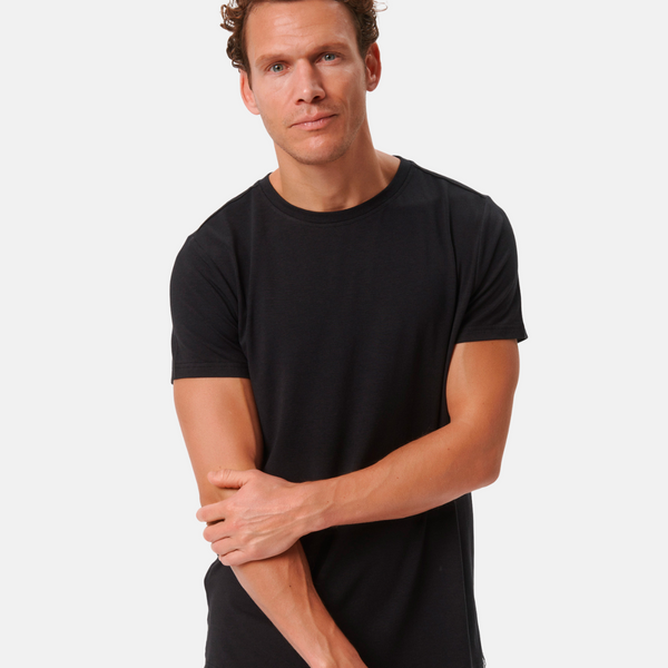3er-Pack schwarzes Bambus-T-Shirt