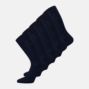 5 pak navy bambus strømper