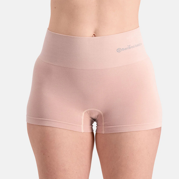 Stella Hotpants aus Bambus mit hoher Taille - Rose nude 2er Pack