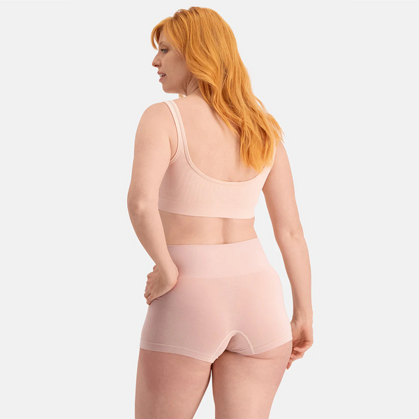 Stella Hotpants aus Bambus mit hoher Taille - Rose nude 2er Pack