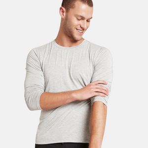Grå langærmet bambus T-shirt fra Boody billede 4