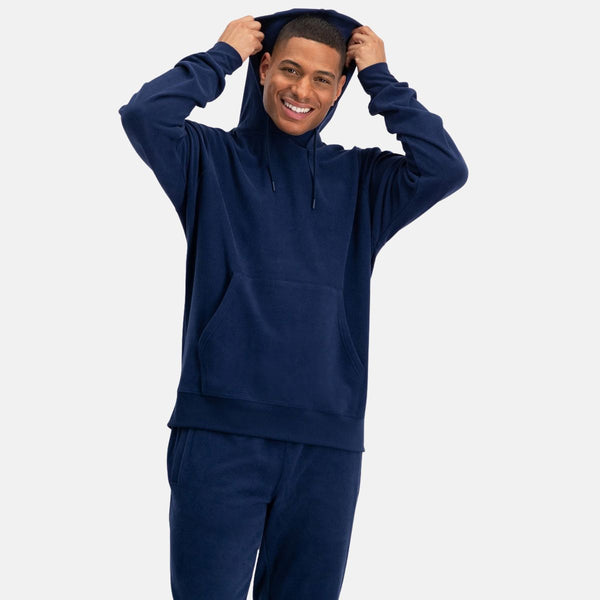 Boas Bambus-Kapuzenpullover navy