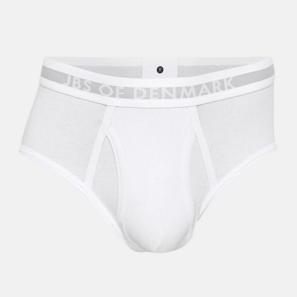 2er-Pack weißer Bambus-Herrenslips mit Schlitz
