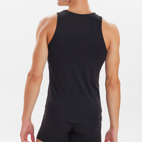 2 schwarze Tanktops aus Bambus