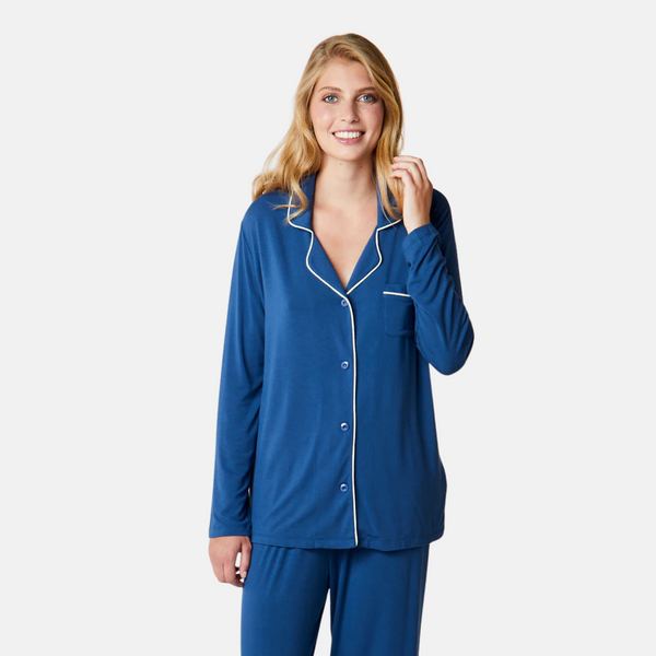Joy Bambus Nachthemd - staubig blau