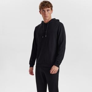 Sort badge hoodie joggingsæt i bambus fra JBS of Denmark