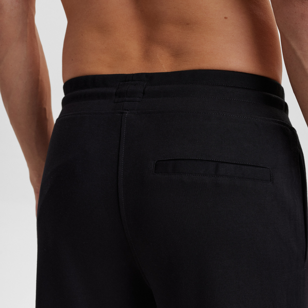 Schwarze Bambus-Sweatpants mit Abzeichen