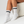 3 Paar weiße Tennissocken aus Bambus mit schwarzen Streifen
