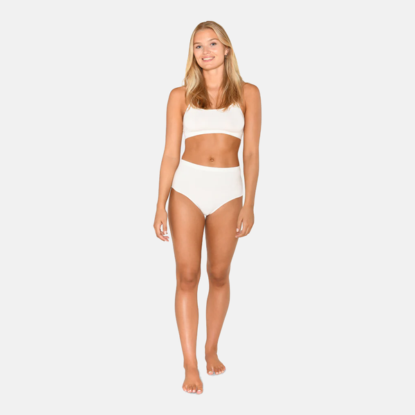 White bamboo maxi panties