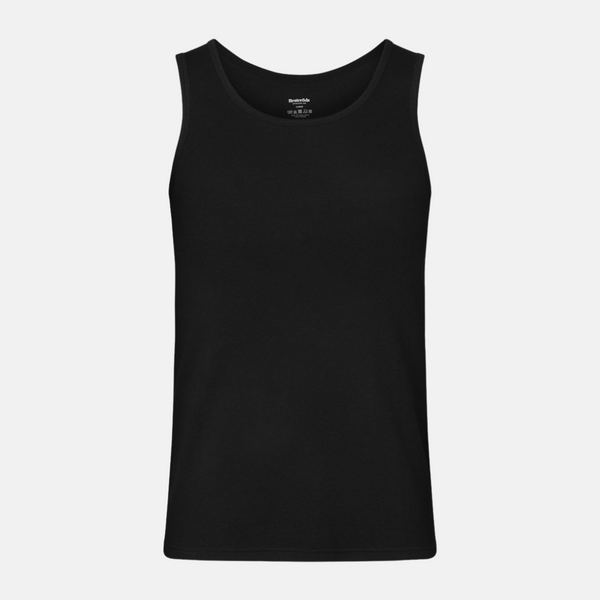 2 schwarze gerippte Bambus-Tank-Tops