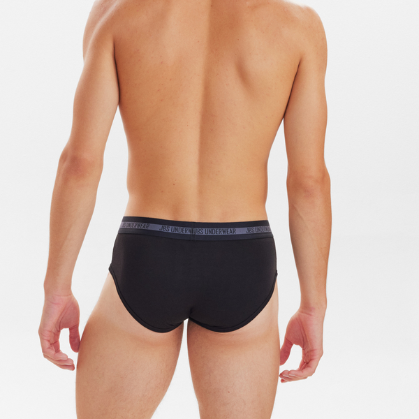 3 Paar Bambus-Slips für Männer schwarz - grau - navy