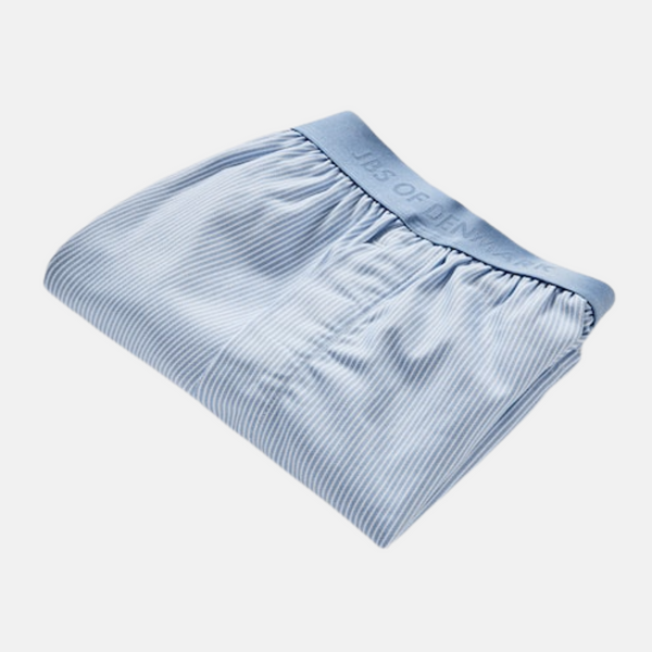 2 Paar hellblau gestreifte Boxershorts aus Bambus