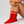 3 Paar rote Tennissocken aus Bambus mit weißen Streifen