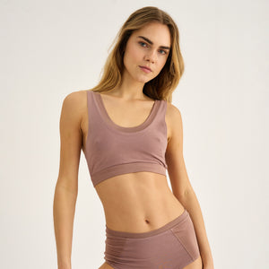 Taupe bambus BH top fra JBS of Denmark