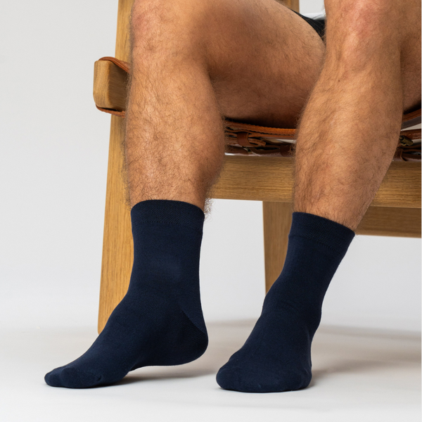 10 Paar Bambussocken niedrig geschnitten schwarz/navy
