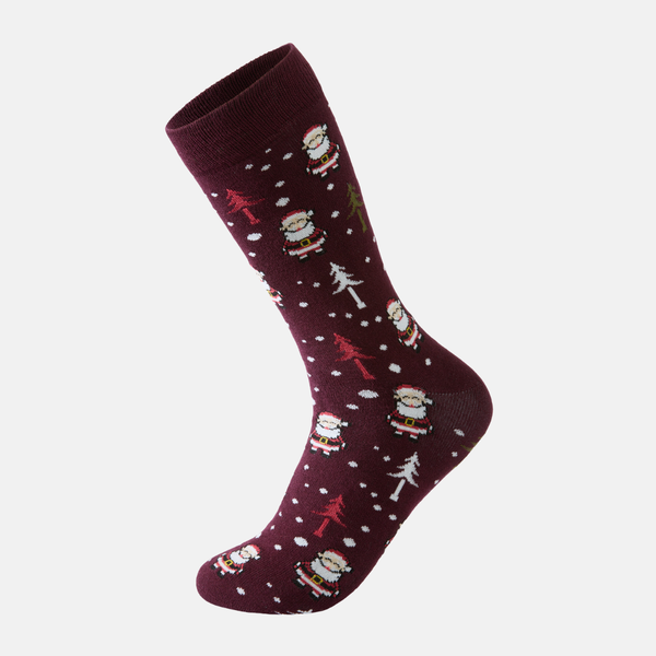 5 Paar Socken aus Bambus - Weihnachtsstickerei
