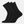 3 Paar schwarze Tennissocken aus Bambus mit langer Rippe
