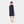 Bea long-sleeved bamboo nightgown navy with dots